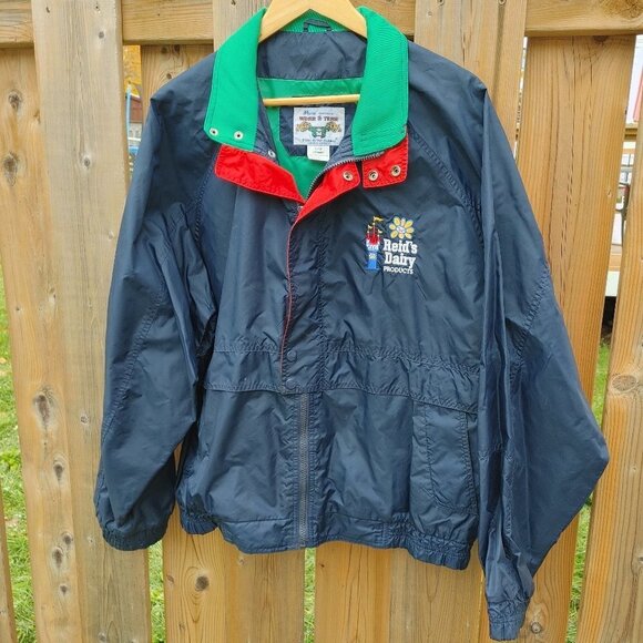 FUN Vintage Reid's Dairy Windbreaker Size Large - Picture 1 of 6